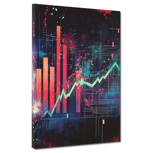 Wandbild Kunstwerk Motivation Finanzen Börsenkurse modern