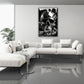 Wandbild Kunstwerk Motivation Totenkopf Zitat Metalloptik modern