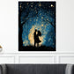 Wandbild Kunstwerk Paar unter Sternenhimmel Romantik