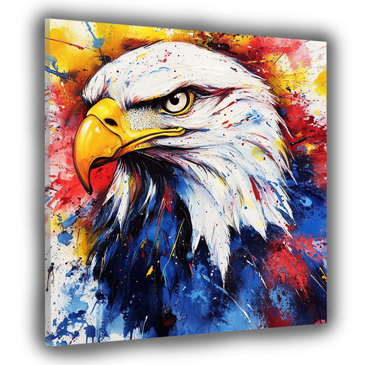 Wandbild Kunstwerk Pop Art Adler farbenprächtig dynamisch modern
