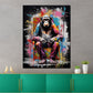 Wandbild Kunstwerk Pop Art Affe sitzend Colour Splash