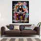 Wandbild Kunstwerk Pop Art Affe sitzend Colour Splash