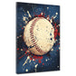 Wandbild Kunstwerk Pop Art Baseballball Retro Stil