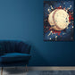 Wandbild Kunstwerk Pop Art Baseballball Retro Stil