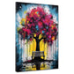 Pop Art Baum mit Pinken Blättern Wandbild Kunstwerk