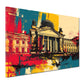 Wandbild Kunstwerk Pop Art Berlin Reichstag Gebäude Farbe