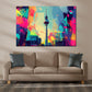 Wandbild Kunstwerk Pop Art Berlin Skyline Fernsehturm Farbe
