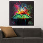 Wandbild Kunstwerk Pop Art Billard in lebendigen Farben