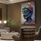 Wandbild Kunstwerk Pop Art Buddha stille Kraft Lebensfreude farbenfroh