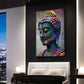 Wandbild Kunstwerk Pop Art Buddha stille Kraft Lebensfreude farbenfroh