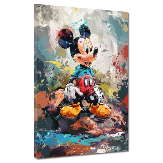 Wandbild modern Pop Art Comic Maus bunte Farben