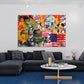 Wandbild Kunstwerk Pop Art Comic USA Graffiti und Helden