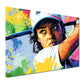 Wandbild Kunstwerk Pop Art Frau Golf modern
