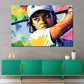 Wandbild Kunstwerk Pop Art Frau Golf modern