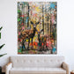 Wandbild Kunstwerk Pop Art Hirsch Reh Natur modern bunt