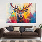 Pop Art Hirsch farbenfroh modern Wandbild Kunstwerk