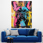 Pop Art Hund Coolness Farbakzent Wandbild Kunstwerk