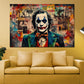 Pop Art Joker Newspaper Style Wandbild Kunstwerk