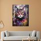 Pop Art Katze Splash Wandbild Kunstwerk