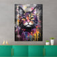 Pop Art Katze Splash Wandbild Kunstwerk