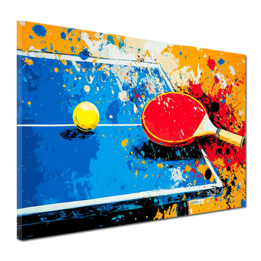 Wandbild Kunstwerk Pop Art Pingpongschläger