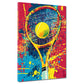 Wandbild Kunstwerk Pop Art Tennis bunt Schläger mit Ball sportlich