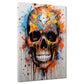 Pop Art Totenkopf Colour Splash Wandbild Kunstwerk