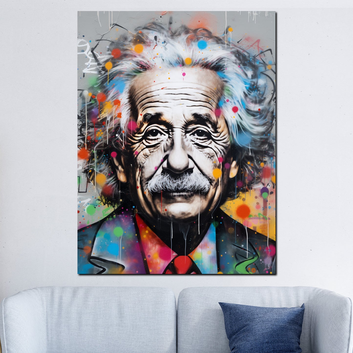 Popstar der Astrophysik Pop Art Wandbild Kunstwerk