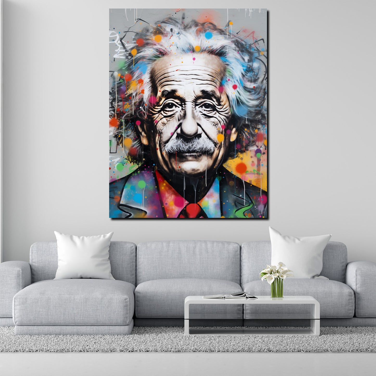 Popstar der Astrophysik Pop Art Wandbild Kunstwerk