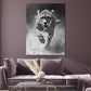 Raubtier Gepard Bewegung Fokus Kraft modern Wandbild Kunstwerk