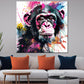 Wandbild Kunstwerk Schimpanse Pop Art farbenfroh