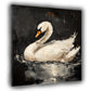 Wandbild Kunstwerk Schwan Wasser Spiegelung Anmut Naturstil modern