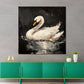 Wandbild Kunstwerk Schwan Wasser Spiegelung Anmut Naturstil modern