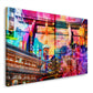 Wandbild Kunstwerk Stadtleben Tokyo Japan