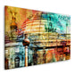 Wandbild Kunstwerk Städte Berlin Pop Art Reichstag Fernsehturm