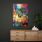 Wandbild Kunstwerk Städte Berlin farbenfrohe Architektur Design im Pop Art Stil