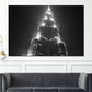 Wandbild Kunstwerk Städte Dubai Hochhaus Burj Khalifa Lichtaufnahme schwarz weiß