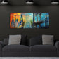 Wandbild Kunstwerk Städte New York City Pop Art mit Wahrzeichen Empire State Building