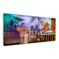 Wandbild Kunstwerk Städte Paris Architektur mit Notre-Dame und Sacré-Cœur farbenfroh