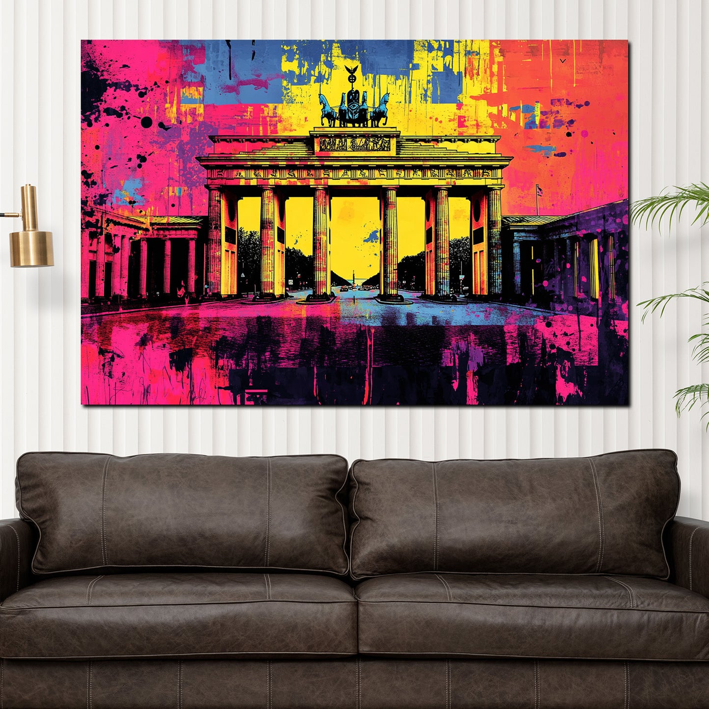 Wandbild Kunstwerk Städte Pop Art Berlin Brandenburger Tor