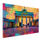 Wandbild Kunstwerk Städte Pop Art Berlin Brandenburger Tor Sonnenuntergang