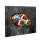 Street Art Football, Sport Wandbild Kunstwerk