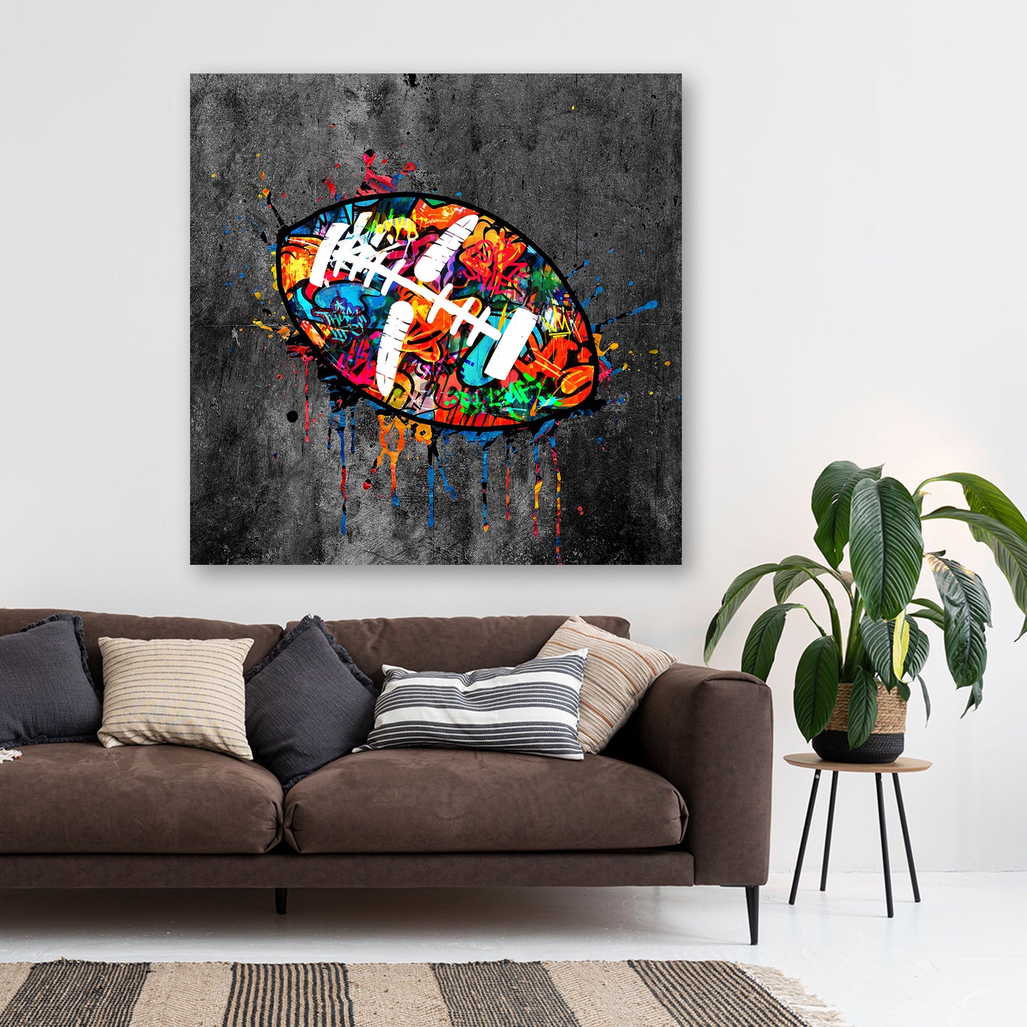 Street Art Football, Sport Wandbild Kunstwerk