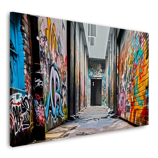 Wandbild Kunstwerk Street Art Gasse Graffiti Style