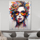 Street Art Gesicht Frau Pop Art Wandbild Kunstwerk