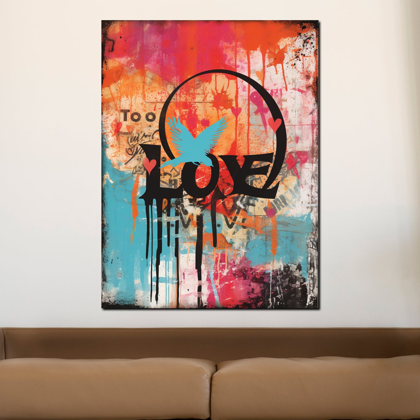 Street Art LOVE Colour Style Wandbild Kunstwerk