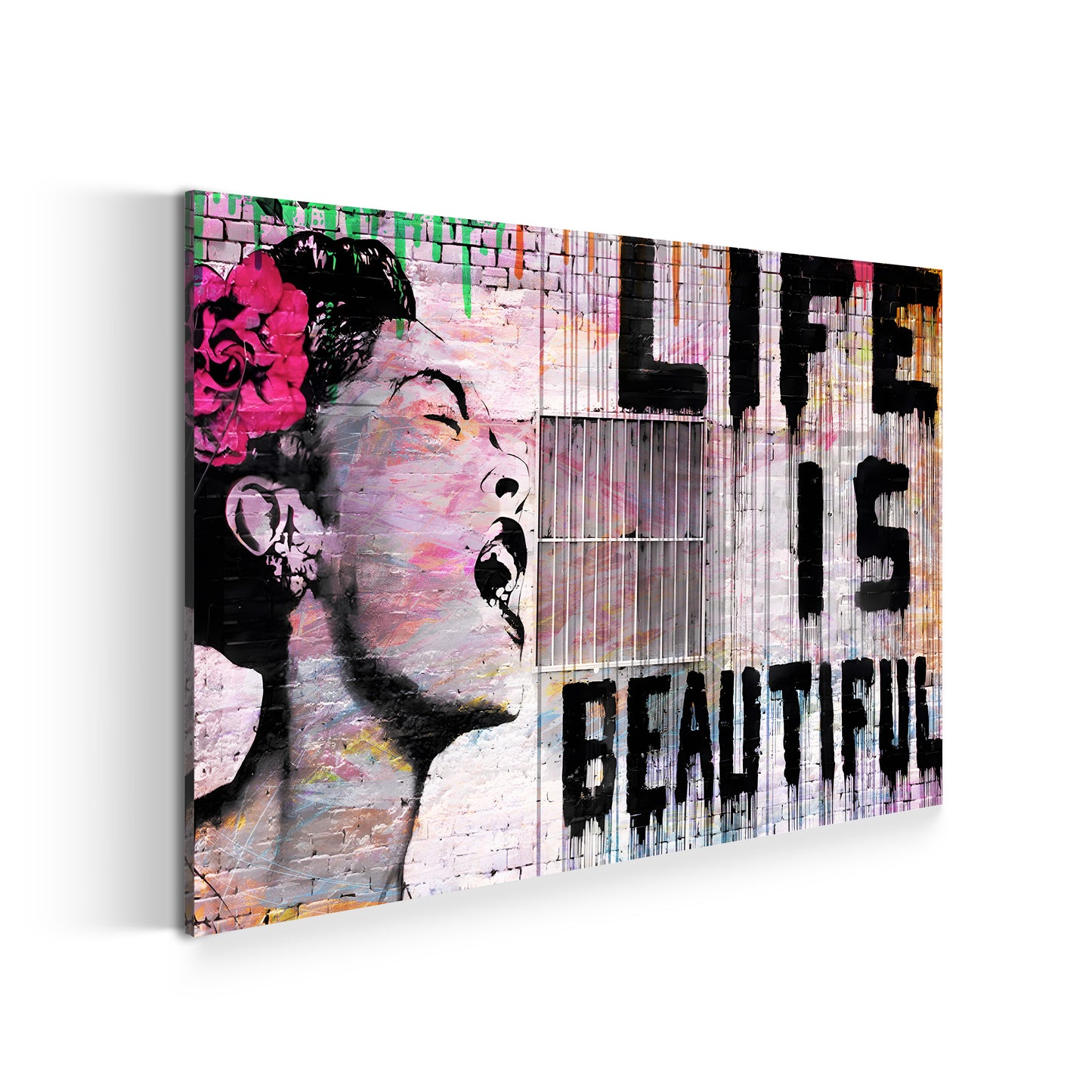 Street Art Life Is Beautiful Wandbild Kunstwerk