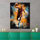 Street Art Mann mit Basketball Painting Style Wandbild Kunstwerk