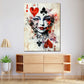 Wandbild Kunstwerk Poker Karte Frau Kartenmotive Farbe Ausdruck modern