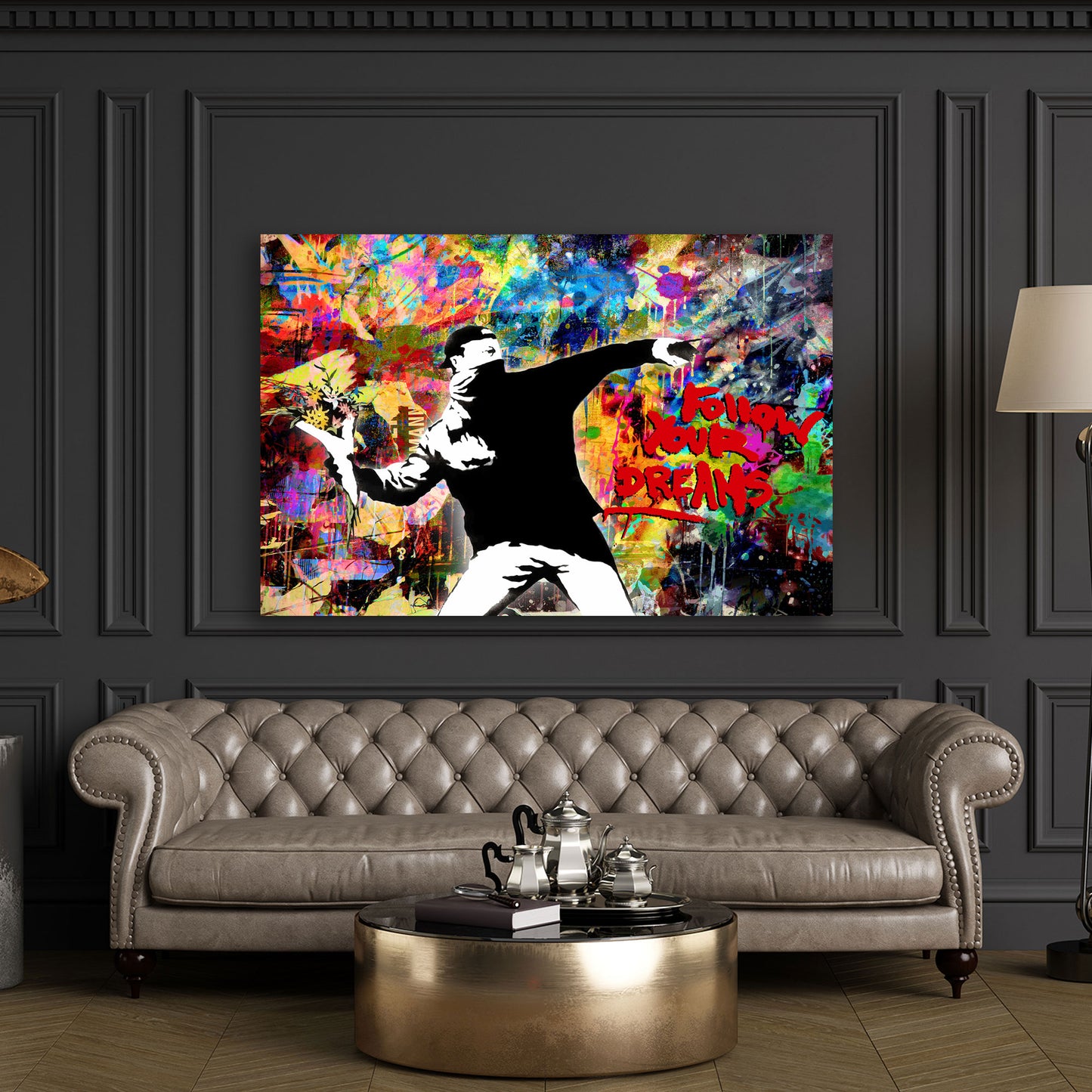 Street Art Rebell Follow your Dreams Wandbild Kunstwerk